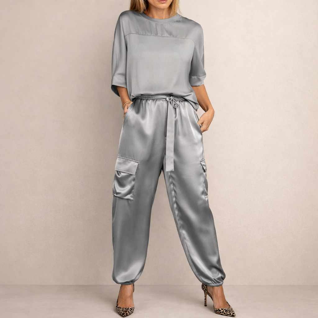 Clara | Lazac Satin Cargo Szett