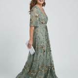 Aleksandra | Halter Bloom Flow Maxi Ruha