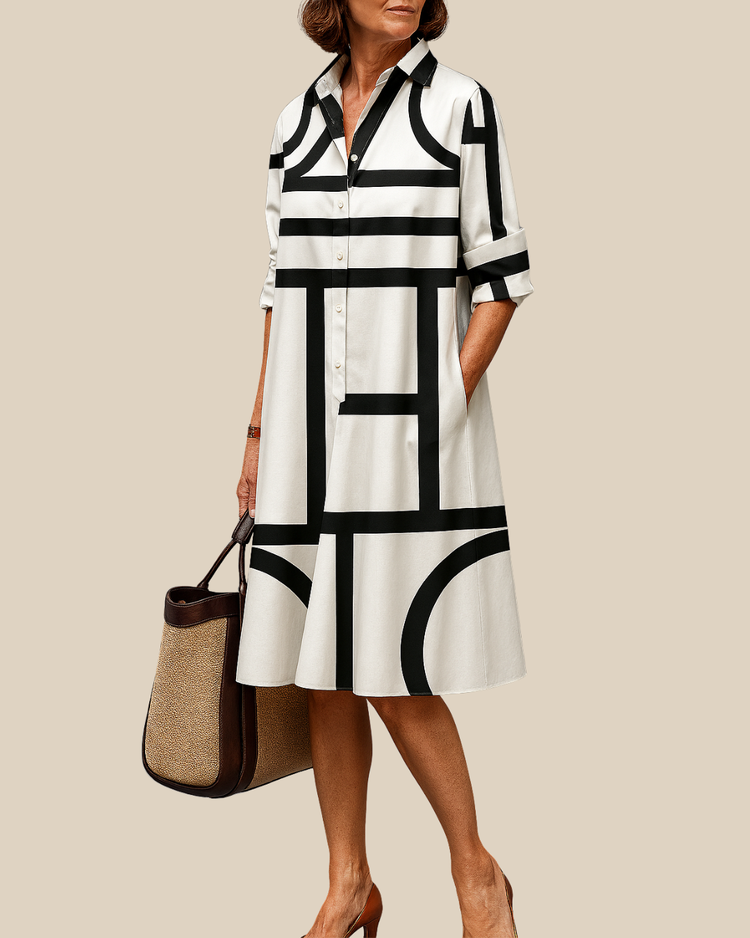 Myra | Elegáns Hemdblusenkleid