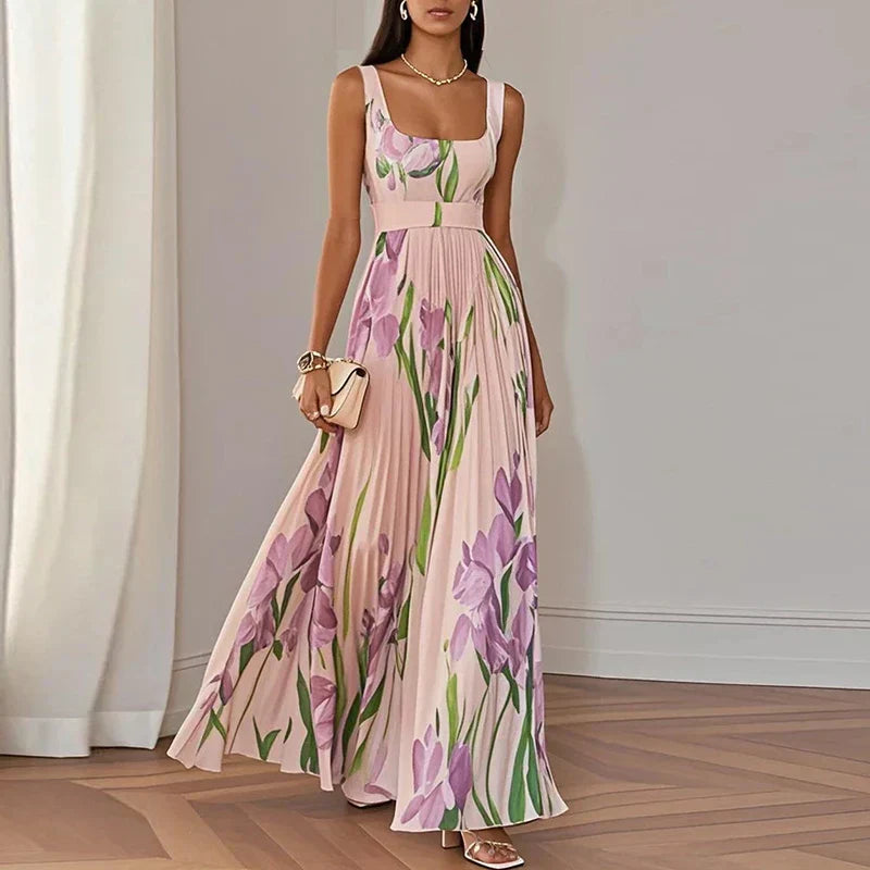 Anna | Virágmintás Maxi A-Line Ruha