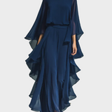 Aurora - Elegáns Chiffon Szett Rózsákkal
