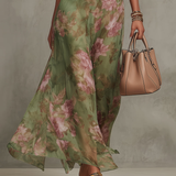 Livia | Elegáns Maxi Halter Ruha Virágokkal